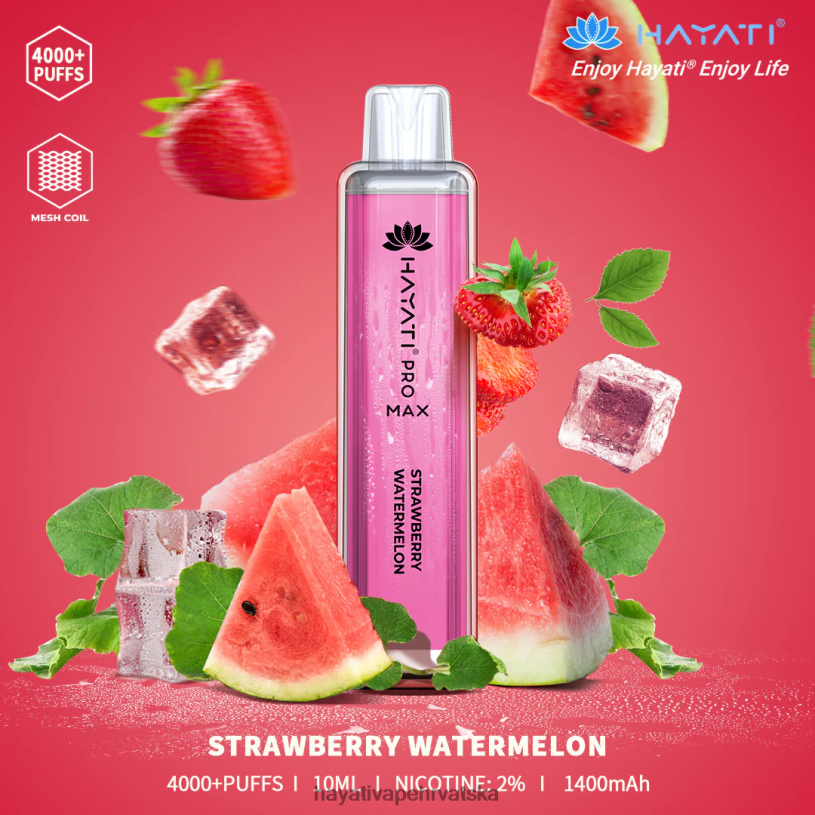 Hayati Vape Hrvatska - Hayati Pro Max za jednokratnu upotrebu 0D4PD123 jagoda lubenica