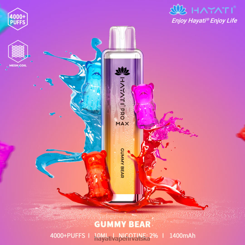 Hayati Vape Near Me - Hayati Pro Max za jednokratnu upotrebu 0D4PD105 Gumeni medo