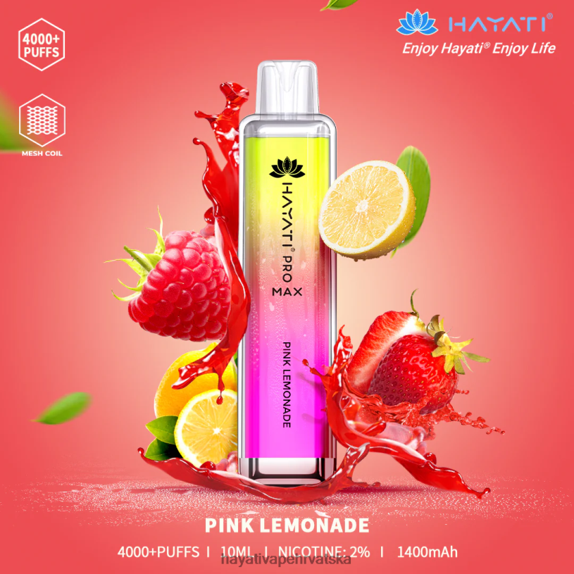 Hayati Vape Near Me - Hayati Pro Max za jednokratnu upotrebu 0D4PD115 ružičasta limunada