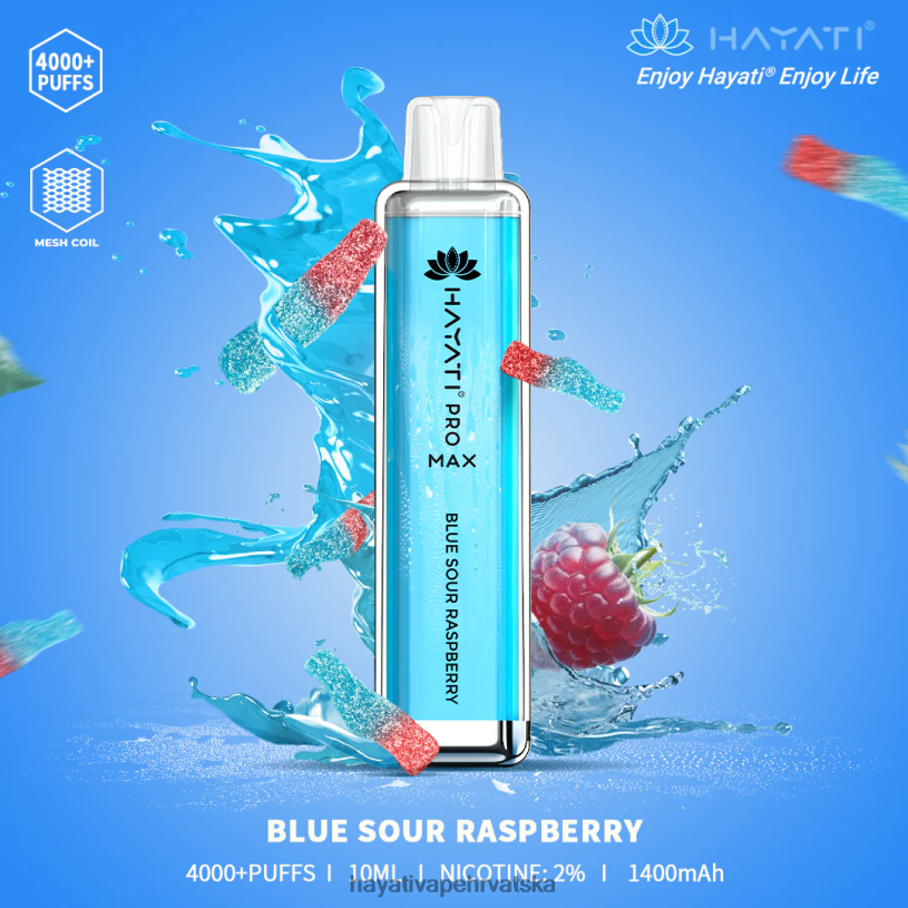 Hayati Vape Review - Hayati Pro Max za jednokratnu upotrebu 0D4PD96 plava kisela malina