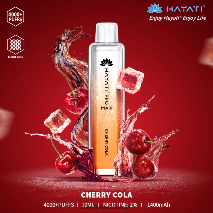 Hayati Vapes Wholesale - Hayati Pro Max za jednokratnu upotrebu 0D4PD100 cherry cola