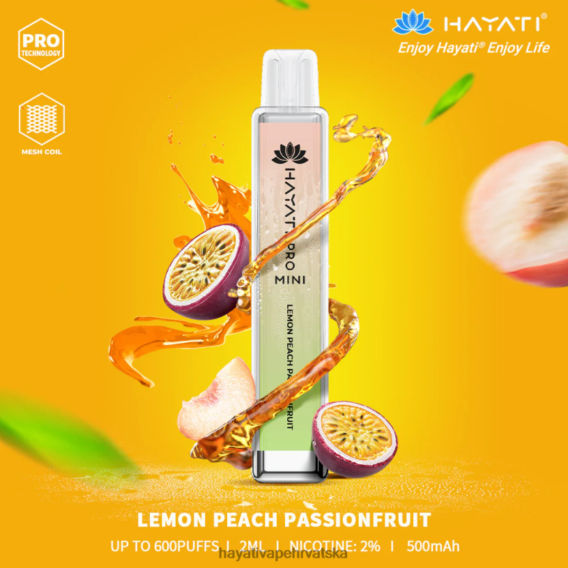 Hayati Flavour List - Hayati Pro Mini za jednokratnu upotrebu 0D4PD28 limun breskva passionfruit