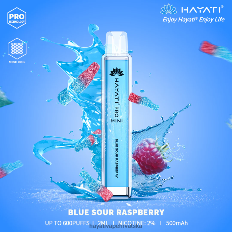 Hayati Vape Flavours - Hayati Pro Mini za jednokratnu upotrebu 0D4PD4 plava kisela malina