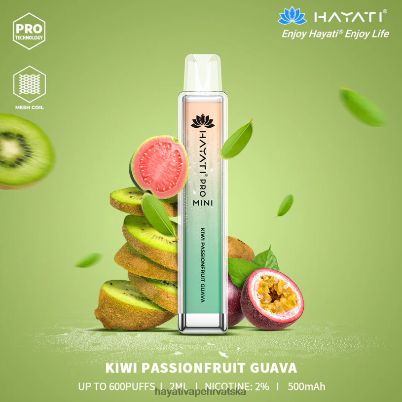 Hayati Vape Hrvatska - Hayati Pro Mini za jednokratnu upotrebu 0D4PD13 kivi passionfruit cuava