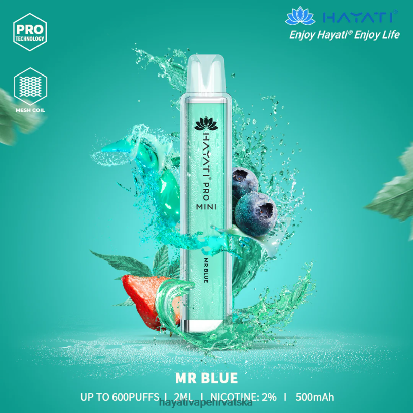 Hayati Vape Review - Hayati Pro Mini za jednokratnu upotrebu 0D4PD16 mr plavi