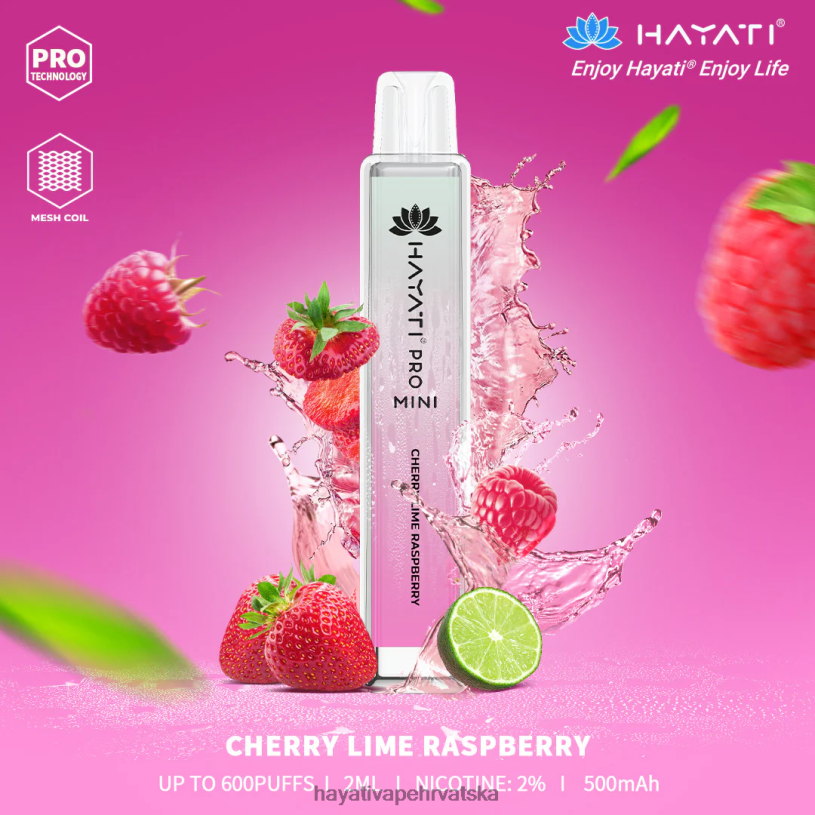 Hayati Vape Review - Hayati Pro Mini za jednokratnu upotrebu 0D4PD26 trešnja limeta malina