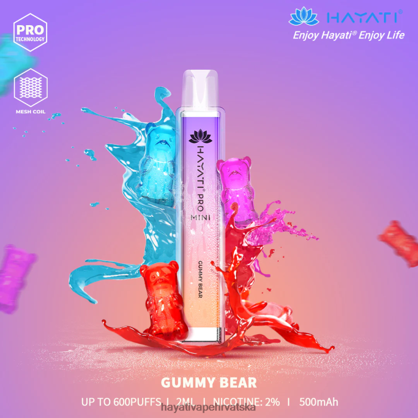 Hayati Vapes Wholesale - Hayati Pro Mini za jednokratnu upotrebu 0D4PD10 Gumeni medo