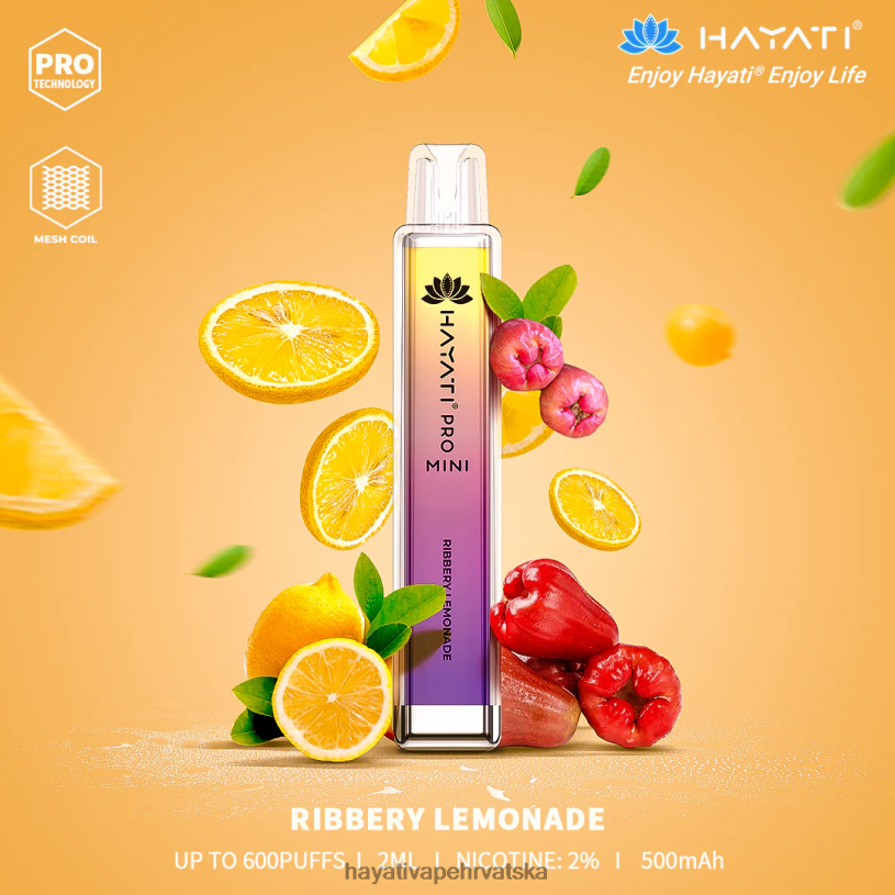 Hayati Vapes Wholesale - Hayati Pro Mini za jednokratnu upotrebu 0D4PD20 rebrasta limunada
