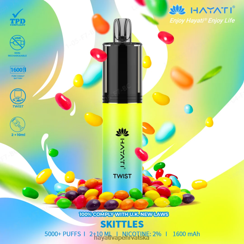 Hayati Vapes Wholesale - Hayati Twist za jednokratnu upotrebu 0D4PD80 kuglane